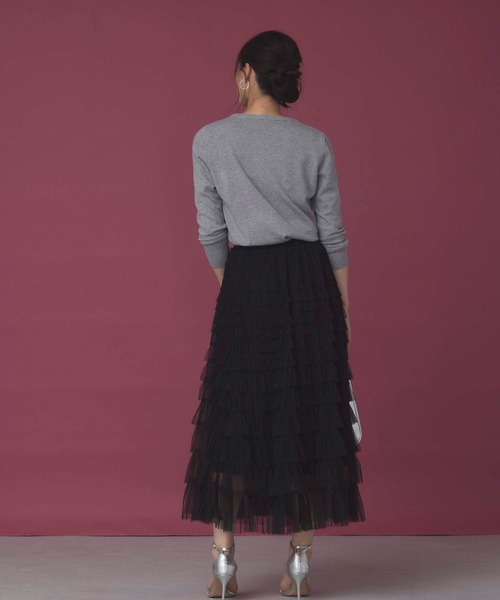 fifth（フィフス）の「ティアードフリルチュールスカート（スカート・レディース・ブラック/パープル/ブラウン・M）」の11枚目の写真