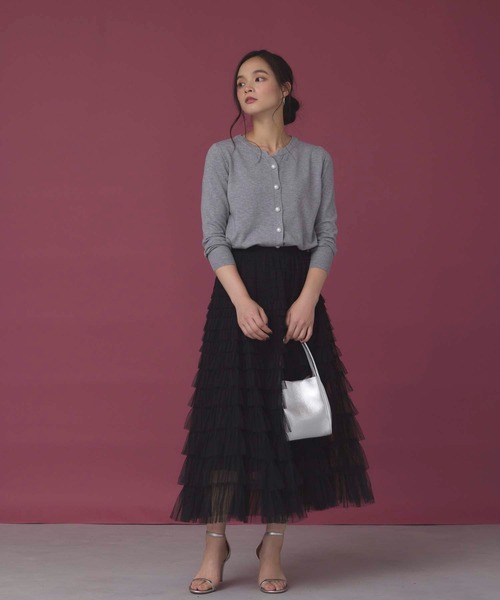 fifth（フィフス）の「ティアードフリルチュールスカート（スカート・レディース・ブラック/パープル/ブラウン・M）」の10枚目の写真