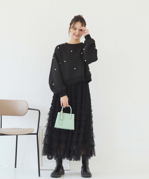 fifth（フィフス）の「ティアードフリルチュールスカート（スカート・レディース・ブラック/パープル/ブラウン・M）」の16枚目の写真