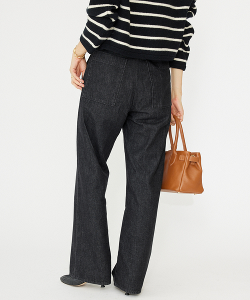 【IENA】イエナ　24AW デニムベイカーパンツ　美品　ブルー　34 IENA】イエナ 24AW デニムベイカーパンツ 美品 ブルー 34 - メルカリ