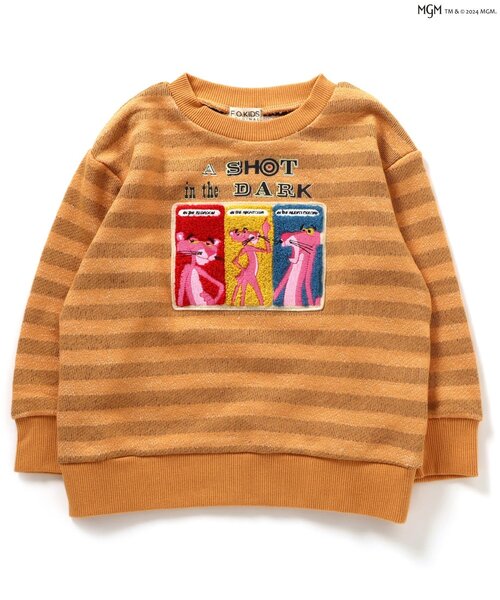 F.O.KIDS（エフオーキッズ）の「【ピンクパンサー】サガラワッペントレーナー（スウェット・キッズ・キナリ/オレンジ/グリーン・80/90/100/110/120/130/140）」の12枚目の写真