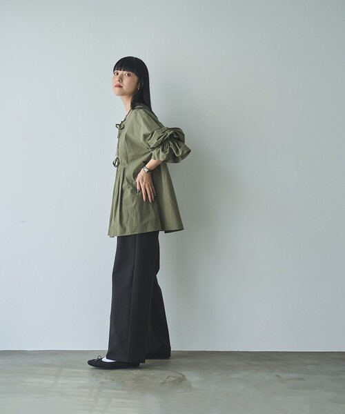 coen(コーエン)の「ピンタック2WAYブラウス(シャツ/ブラウス・レディース・ナチュラル/ベージュ/オリーブ・M/L)」の22枚目の写真