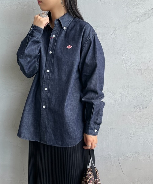 DANTON（ダントン）の「[DANTON/ダントン] デニムダンガリー ボタンダウンシャツ（シャツ/ブラウス・レディース・ブルー/ネイビー・34/36/38）」の22枚目の写真