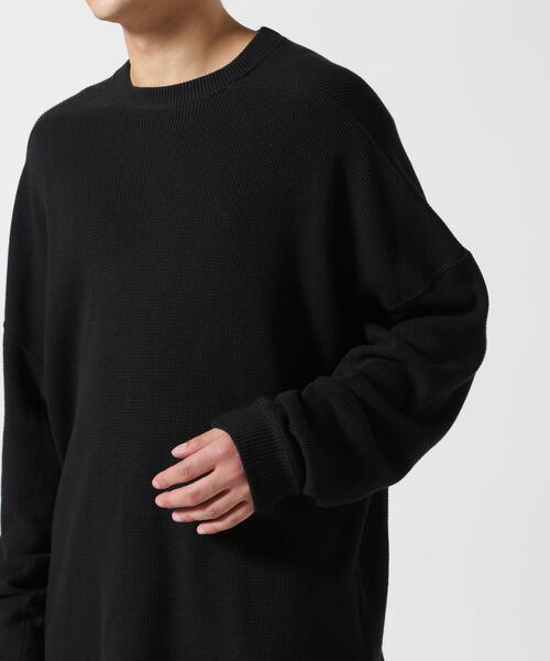 ROYAL FLASH(ロイヤルフラッシュ)の「A.F ARTEFACT/エーエフ・アーティファクト/Rib Knit Over Size Top(ニット/セーター・メンズ・ブラック・2/1)」の11枚目の写真