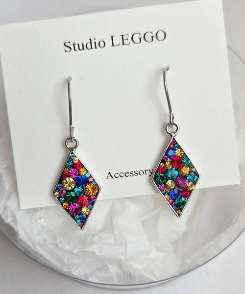 CERCA（チェルカ）の「Studio LEGGO/カラフルレトロピアス（ピアス（両耳用）・レディース・B/C/A/D/E/G/H/F/J/I・FREE）」の7枚目の写真