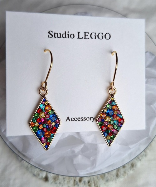 CERCA（チェルカ）の「Studio LEGGO/カラフルレトロピアス（ピアス（両耳用）・レディース・B/C/A/D/E/G/H/F/J/I・FREE）」の14枚目の写真