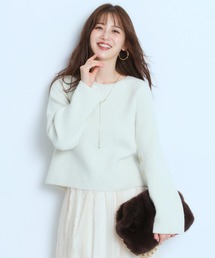 JUSGLITTY（ジャスグリッティー）の「2WAYケープクロップドニット