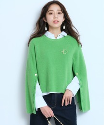 ジャスグリッティー　シャギークロップドニット　トップス JUSGLITTY（ジャスグリッティー）の「シャギークロップドニット