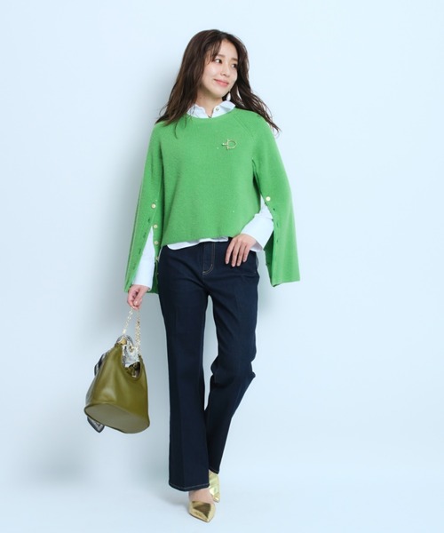 JUSGLITTY（ジャスグリッティー）の「2WAYケープクロップドニット