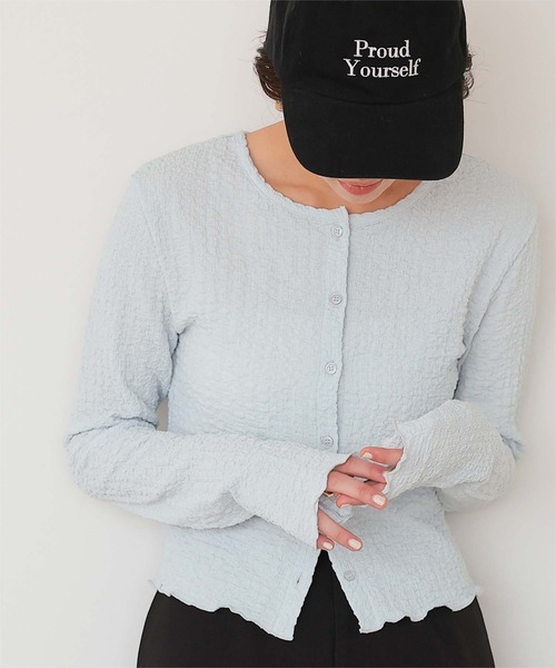 前後2wayポコポコジャガードトップス（Tシャツ/カットソー）｜titivate