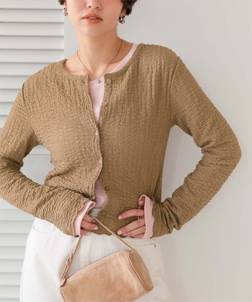 前後2wayポコポコジャガードトップス（Tシャツ/カットソー）｜titivate