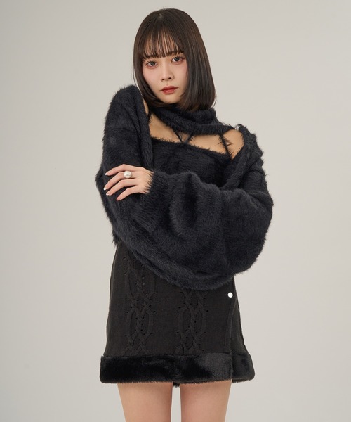 セール】Cable Design Knit setup / ケーブルデザイン ニット