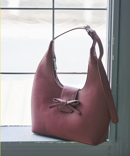 FREAK'S STORE（フリークスストア）の「限定展開　ワンポイント リボン ムーン ハンドバッグ（ハンドバッグ・レディース・ワイン/ブラック/ブラウン・ONE SIZE）」の8枚目の写真