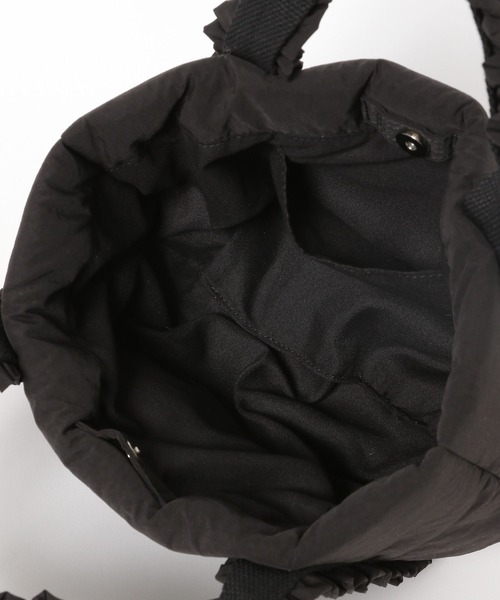 BAYFLOW（ベイフロー）の「[長財布も収納可能サイズ]フリルロゴトートS（トートバッグ・レディース・ブラック/ブルーグレー・FREE）」の10枚目の写真