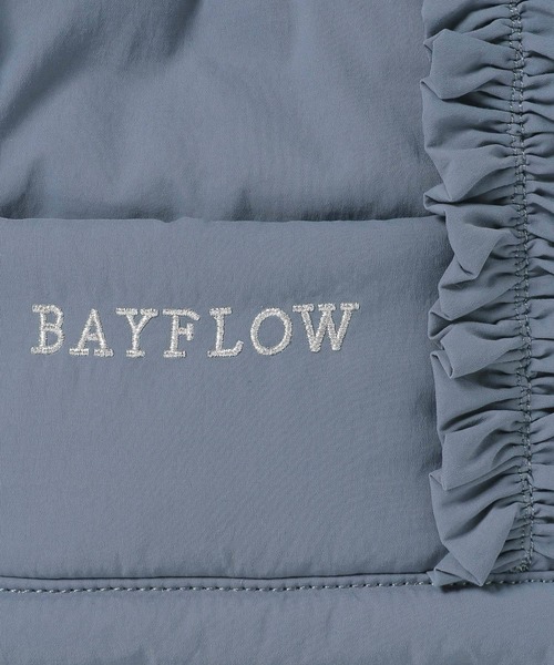 BAYFLOW（ベイフロー）の「[長財布も収納可能サイズ]フリルロゴトートS（トートバッグ・レディース・ブラック/ブルーグレー・FREE）」の6枚目の写真