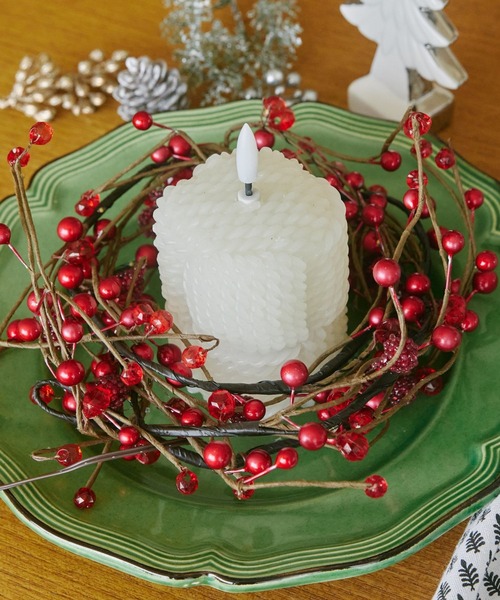 セール】LED赤い実ガーランド[CHRISTMAS 2024]（インテリア雑貨