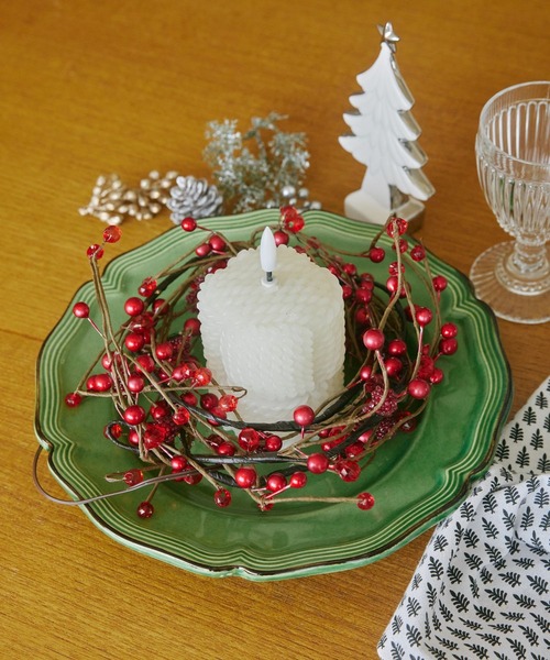 セール】LED赤い実ガーランド[CHRISTMAS 2024]（インテリア雑貨