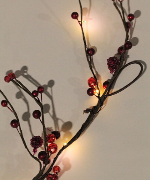 セール】LED赤い実ガーランド[CHRISTMAS 2024]（インテリア雑貨