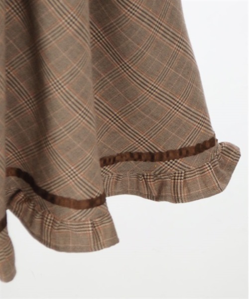 axes femme（アクシーズファム）の「チェック×音楽柄セーラーワンピース（ワンピース・キッズ・ブラウン/グレー・MEDIUM/LARGE/X-LARGE）」の8枚目の写真