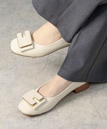 LibertyDoll（リバティードール）の「やわらか スクエアゴールドモチーフパンプス（パンプス）」