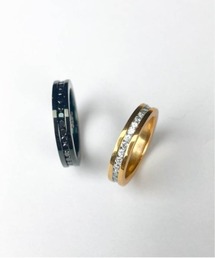 ARCHIVER（アーカイバ）の「【サージカルステンレス316L】金属アレルギー対応　4mm平打ち ジルコニアセットアップリング（リング）」