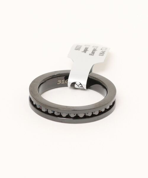 【セール】【サージカルステンレス316L】金属アレルギー対応 4mm平打ち ジルコニアセットアップリング（リング）｜ARCHIVER（アーカイバ）