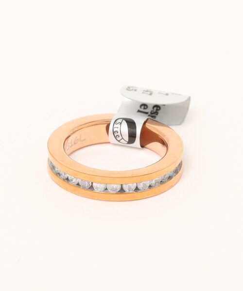 【セール】【サージカルステンレス316L】金属アレルギー対応 4mm平打ち ジルコニアセットアップリング（リング）｜ARCHIVER（アーカイバ）