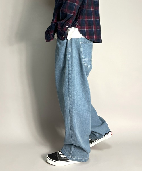 traum striped denim pants バギー ワイド デニム デニムパンツ バギー
