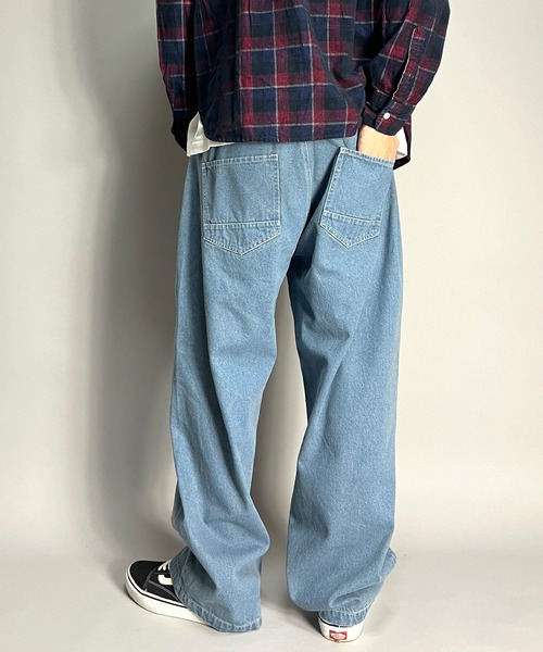 【セール】デニムパンツ バギーパンツ ルーズフィット ワイド メンズ（デニムパンツ）｜BEATJIVE（ビートジャイブ）