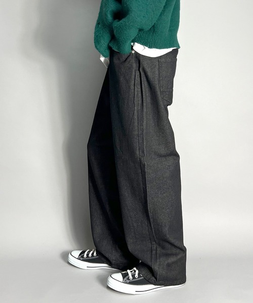 【セール】デニムパンツ バギーパンツ ルーズフィット ワイド メンズ（デニムパンツ）｜BEATJIVE（ビートジャイブ）