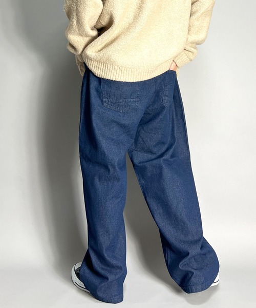 【セール】デニムパンツ バギーパンツ ルーズフィット ワイド メンズ（デニムパンツ）｜BEATJIVE（ビートジャイブ）