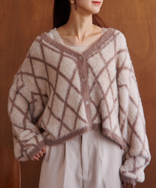 flower（フラワー）の「モカアンサンブルニット（ニット/セーター・レディース・ベージュ/ブラウン・FREE）」の2枚目の写真