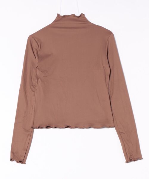 STYLEBLOCK（スタイルブロック）の「メロー加工トップス（Tシャツ/カットソー・レディース・オフホワイト/ブラック/ブラウン系その他/ロイヤルブルー/パープル/レッド/グリーン/ピンク/ホワイト・FREE）」の4枚目の写真