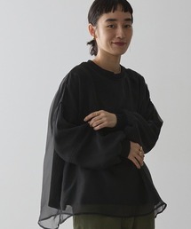 オーガンジーレイヤードスウェット