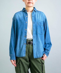 OMNIGOD（オムニゴッド）の「[OMNIGOD womens / オムニゴッド] 5.5ozデニム スプレッドカラーマニッシュシャツ（シャツ/ブラウス）」