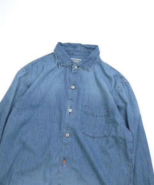 OMNIGOD（オムニゴッド）の「[OMNIGOD womens / オムニゴッド] 5.5ozデニム スプレッドカラーマニッシュシャツ（シャツ/ブラウス・レディース・インディゴブルー・2/3）」の14枚目の写真