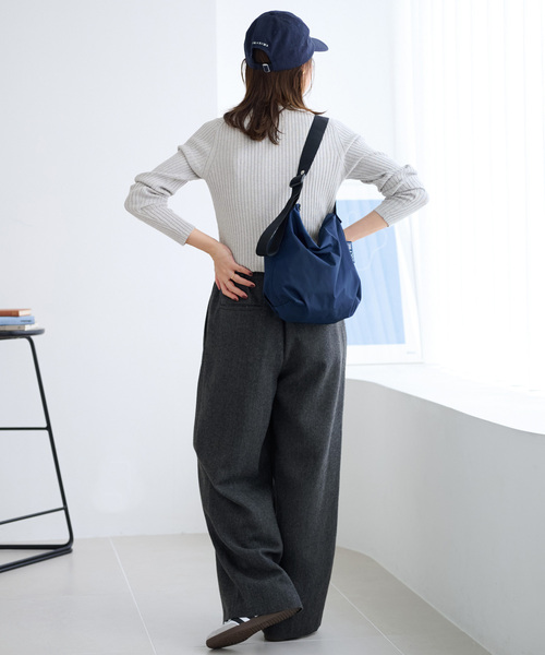 JOURNAL STANDARD relume（ジャーナルスタンダード　レリューム）の「《WEB限定追加》ウォッシャブルレーヨンリブクルーネックプルオーバー（ニット/セーター・レディース・ブラック/ライトグレー/ブルー/アイボリー/オレンジ・FREE）」の14枚目の写真