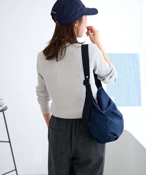 JOURNAL STANDARD relume（ジャーナルスタンダード　レリューム）の「《WEB限定追加》ウォッシャブルレーヨンリブクルーネックプルオーバー（ニット/セーター・レディース・ブラック/ライトグレー/ブルー/アイボリー/オレンジ・FREE）」の17枚目の写真