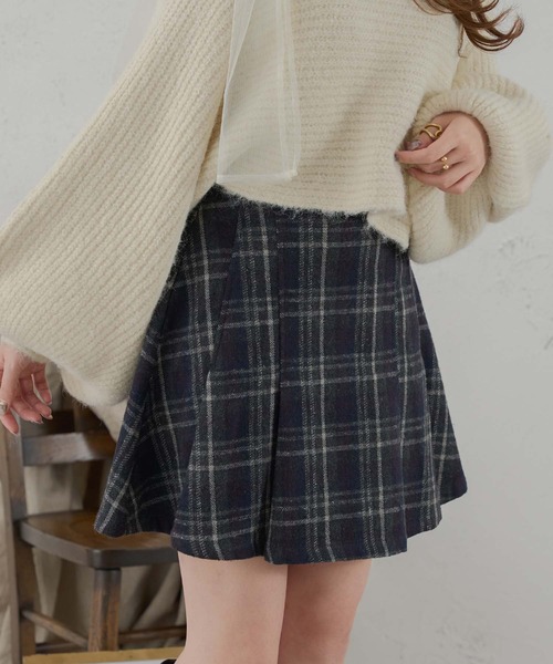 Ambre Neige（アンブルネージュ）の「assortment plaid mini skirt pants / アソートチェック柄ミニスカパン（スカート・レディース・ネイビー/ブラック/グレー・FREE）」の21枚目の写真