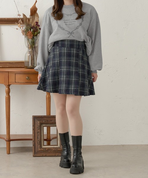 Ambre Neige（アンブルネージュ）の「assortment plaid mini skirt pants / アソートチェック柄ミニスカパン（スカート・レディース・ネイビー/ブラック/グレー・FREE）」の19枚目の写真
