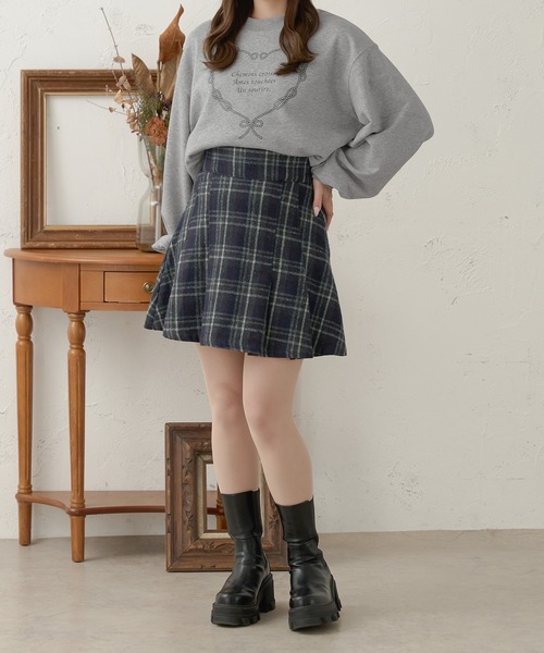 Ambre Neige（アンブルネージュ）の「assortment plaid mini skirt pants / アソートチェック柄ミニスカパン（スカート・レディース・ネイビー/ブラック/グレー・FREE）」の20枚目の写真