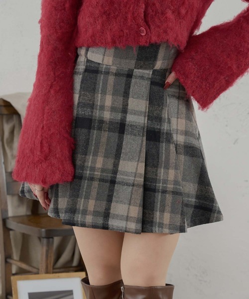 Ambre Neige（アンブルネージュ）の「assortment plaid mini skirt pants / アソートチェック柄ミニスカパン（スカート・レディース・ネイビー/ブラック/グレー・FREE）」の13枚目の写真