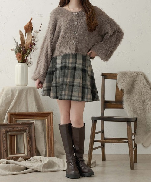 Ambre Neige（アンブルネージュ）の「assortment plaid mini skirt pants / アソートチェック柄ミニスカパン（スカート・レディース・ネイビー/ブラック/グレー・FREE）」の11枚目の写真