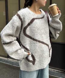 CIAOPANIC TYPY | ニュアンス柄シャギーニット(ニット/セーター)