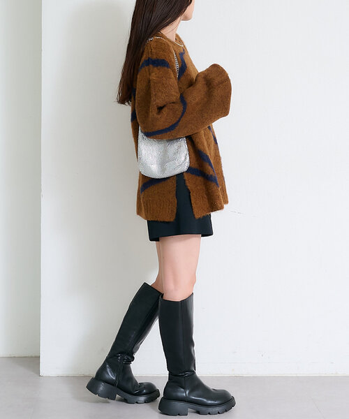 CIAOPANIC TYPY（チャオパニックティピー）の「ニュアンス柄シャギーニット（ニット/セーター・レディース・ブラウン/アイボリー/チャコールグレー・ONE SIZE）」の20枚目の写真