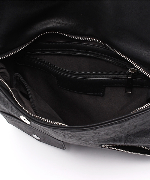 JACKROSE(ジャックローズ)の「【2WAY】Wライダースサコッシュ&クラッチバック(クラッチバッグ・メンズ・ブラック/ホワイト・フリー)」の7枚目の写真