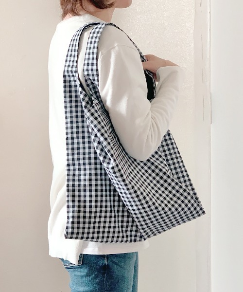 COUDRE（クードル）の「ギンガムチェックショッパーバッグ