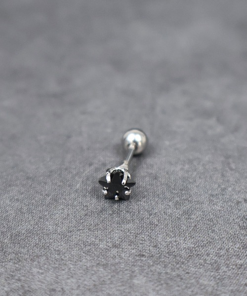 4INT.(フォイント)の「キュービック スターモチーフ ボディピアス 16G(片耳用) / サージカルステンレス316L (金属アレルギー対応)(ピアス(片耳用)・メンズ・ブラック/クリア・5/4/3)」の17枚目の写真