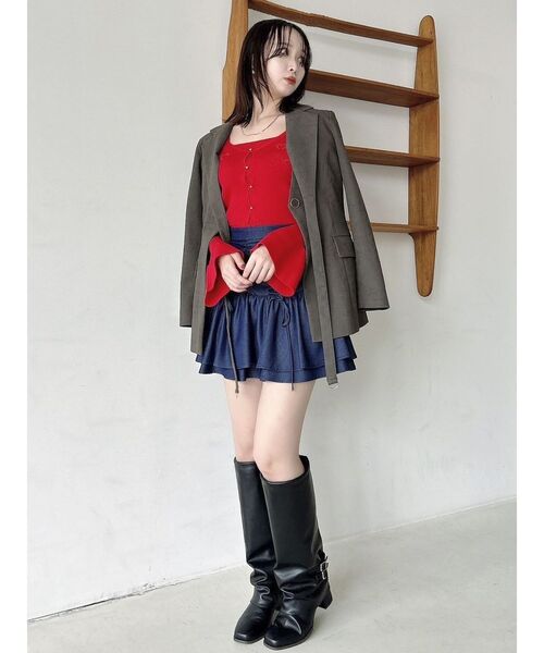 dazzlin(ダズリン)の「【セットアップ対応】シングルテーラードジャケット(テーラードジャケット・レディース・アイボリー/ブラウン/オフホワイト/ピンク/チャコールグレー・FREE)」の14枚目の写真