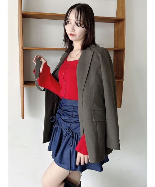 dazzlin(ダズリン)の「【セットアップ対応】シングルテーラードジャケット(テーラードジャケット・レディース・アイボリー/ブラウン/オフホワイト/ピンク/チャコールグレー・FREE)」の17枚目の写真